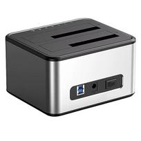 Dviejų diskų Docking Station, 2.5/3.5 SSD/HDD, USB-B