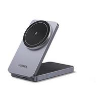 UGREEN W528 Magnetic Wireless Charger 2-in-1 Ladestation fuer Qi?fhige Gerte faltbar grau