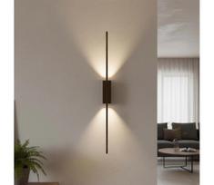 LED sieninis šviestuvas AISHA LED/12W/230V 4000K 80 cm juodas