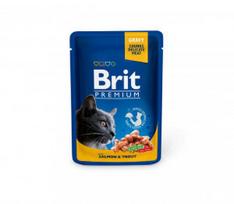 Brit Premium konservuotas pašaras katėms maiš. Salmon&Trout 100 g x 24