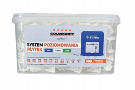 Goldmurit plytelių lyginimo sistema, dydis 1,5 mm, balta, kibiras 500 vnt.