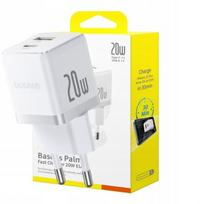 Įkroviklis - BASEUS - Palm (CCZC20UE) - 20W - USB Type-C - Mėnulio balta