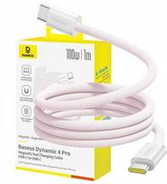 Baseus Dynamic 4 Pro Usb-c laidas 100w Pd, 1m, rožinis