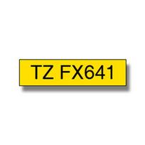 Kasetė lazeriniui spausdintuvui Brother Tze-fx641 elastinga etikečių juosta, 18mm, geltona/juoda