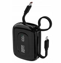 Atsarginis maitinimo šaltinis ("Power Bank") Powerbank 10000 Mah su integruotais Usb-c/lightning kabeliais