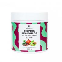 Tirpios skaidulos su probiotikais SLIM+ – kivių ir granatų skonio, 300 g, SVEIKVITA