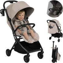 Lengvas sportinis vežimėlis 5,9 kg, kompaktiškas kelioninis, sulankstomas viena ranka – Lionelo Sia Beige Sand