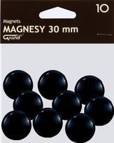 Grand juodi magnetukai lenta 30 mm, 10 vnt.