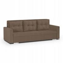 Sofa-lova FOLLER 3-vietė Ruda Audinys Modernus Dizainas, Sandėliavimas, Miego Funkcija