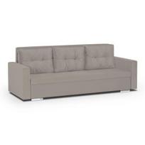 Sofa-lova Foller 3-vietė 215 cm smėlio spalvos audinys su daiktų laikymo vieta