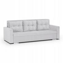 Sofa-lova FOLLER, 3 vietų, šviesiai pilka, modernus dizainas, su dėžėmis daiktams laikyti