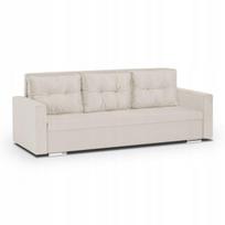 Sofa-lova FOLLER 3-vietė, smėlio spalvos audinys, modernus dizainas, su daiktų laikymo vieta