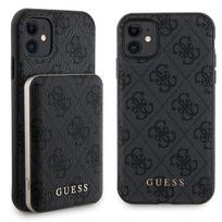Guess rinkinys: dėklas + Powerbank 5000mah Magsafe Iphone 11, juodas