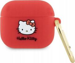 Hello Kitty silikoninis 3D Kitty Head dėklas AirPods 3 - fuksija