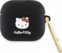 Hello Kitty silikoninis 3D Kitty Head dėklas AirPods 3 - juodas