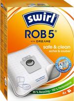 Swirl Rob 5 dulkių siurblių maišeliai, 4 vnt.