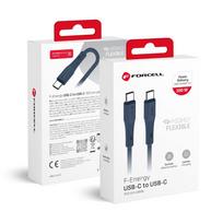 USB-C to USB-C Cable Forcell F-Energy QC4.0 PD 5A 100W Silicone 1 m C347 navy blue