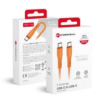 USB-C to USB-C Cable Forcell F-Energy QC4.0 PD 5A 100W Silicone 1 m C347 navy orange