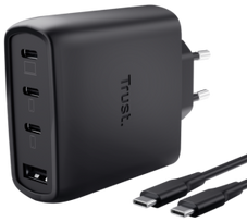 TRUST Maxo 65W 4-Port GaN Black Charger