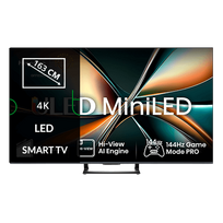Hisense 65" 4K ULED MiniLED 65U7Q išmanusis televizorius Black