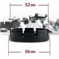 4 vnt./stal. Plastikiniai padangų apmušalai universalūs 56 mm 60 mm 63 mm 65 mm 68 mm lengvojo automobilio furgono rato centrinė stebulės dangtelis Auto priedai 56mm & Black