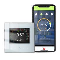 „WiFi Smart Thermostat“ temperatūros valdiklis, savaitinis programuojamas jutiklinis valdymas / mobilioji programėlė / balsas Water&Gas Boiler balta