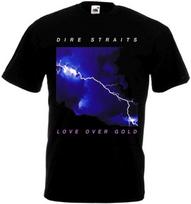 Dire Straits Love Over Gold marškinėliai juodi plakatai S