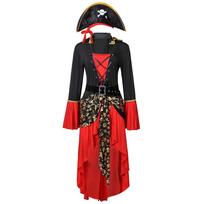 Didelių dydžių moteriškas piratės kostiumas - Helovino cosplay apranga su europietiškais ir amerikietiškais įtakomis L