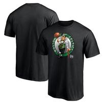 Vyriški juodi Boston Celtics Midnight Mascot marškinėliai Vyrams Moterims Trumpomis rankovėmis Medvilniniai marškinėliai Krepšinio gatvės drabužiai Vasariniai vyriški drabužiai S