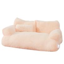 Katės lova Itin minkštos pliušinės medžiagos Šunų kačių lovos kambarinėms katėms Kačių sofa atpalaiduoja raumenis ir sąnarius M šviesiai smėlio spalvos