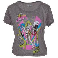 Jem ir Hologramos Misfits Dolman Junior Moteriški Marškinėliai S