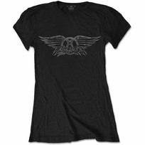 Aerosmith Vintažinis Logotipas Moteriški Prigludę Marškinėliai Licencijuoti Grupės Prekės Unisex Marškinėliai S