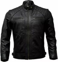 AL KHALID Classic Nauja vyriška juoda odinė striukė 100% minkos ėriuko oda, stilius Slim Fit striukė S juoda
