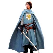 Helovinas Viduramžių Rankų Darbo Siuvinys Jeruzalės kryžius Heraldinis kryžius Riterio Apsiaustas ir Siurkotas Cosplay Rekonstrukcija SCA S mėlyna