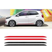 For KIA Picanto Morning Anglies Pluošto Sportinės Durų Šoninės Juostelės Automobilio Stiliaus Kėbulo Dekoro Lipdukas Auto Aksesuarai Viniliniai Lipdukai juoda