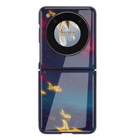 Nubia Flip Anti-Fall Glass Phone Case with Simple Pattern Design Flip Glass Case