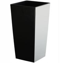 KADAX Gėlinė vazonas + įdėklas 18x36cm Aukštas Juodas Blizgus 18 x 36 cm juoda