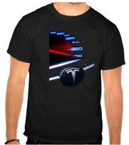 Tesla Spidometro Automobilio Logotipas Juodi Marškinėliai -1355- 3XL