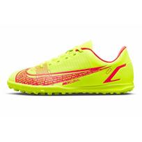 Nike Mercurial Vapor 14 AG Round Toe Lace-Up Durable Low-Top Soccer Shoes Kids Soccer Shoes Fluorescent-Yellow CV0945-760 38.5