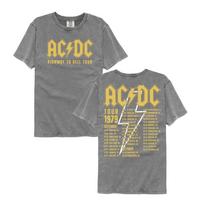ACDC „Highway To Hell“ turas 1979 m. Pilki „Comfort Colors“ muzikiniai marškinėliai L