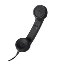 3,5 mm klasikinis patogus retro telefono ragelis, garsiakalbis telefono skambučių mikrofono imtuvas, skirtas iPhone Android telefonams, 7 spalvos juoda