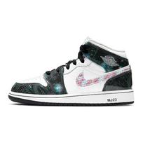 Air Jordan 1 Mid SE GS Take Flight Vaikams Sportbačiai Balti Ryškiai Raudoni Mėlyni Hero BQ6931-114 36