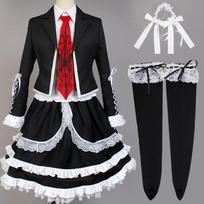Cosplay kostiumas Yasuhiro Taeko kostiumas Danganronpa Celestia Ludenberg perukai Moteriškas Lolita uniformos sijonas Helovino vakarėlio suknelė XS