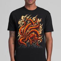 Vasaros Naruto Kurama Anime Oversize Marškinėliai Vyrams Moterims Trumpomis Rankovėmis Laisvalaikio Spausdinti Medvilniniai Unisex Gatvės Drabužiai Cosplay Apranga S