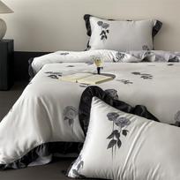 Prabangus ekologiškas bambuko švelnus šilkinis spausdintas patalynės komplektas Viengulis Dvigulis Queen King Dydis Antklodės užvalkalas Lygus/Įtempiamas paklodė Pagalvės užvalkalas Flat Bed Sheet&Single 150X200cm 3pc