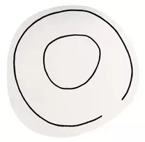 Apvalus kilimas Loop Ivory, 250 cm