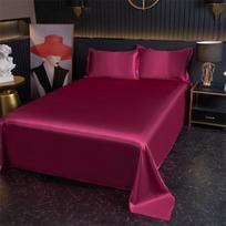 Prabangūs vasaros satino ledo šilko paklodės Pagalvių užvalkalai Patalynė Vienspalviai paklodės Only 2pcs Pillowcase balta