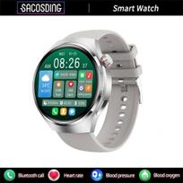 SACOSDING Watch 4 Pro vyrų sportinis išmanusis laikrodis GT4PRO 1,53 colio AMOLED ekranas HD viso ekrano jutiklinis Bluetooth skambučių GPS laikrodis moterims skirtas HUA WEI sidabras