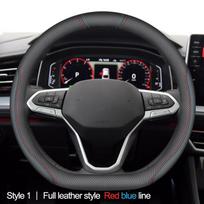 Automobilio vairo dangtelis, skirtas Volkswagen VW Qashqai X-Trail Rogue Golf Tiguan Jetta Passat Beetle Protector Rankinės juostos paltas Style 1 mėlyna/raudona