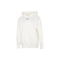 Nike Kengūros kišenė Logotipo spaudas Moteriškas džemperis su gobtuvu Baltas DQ5861-133 M white